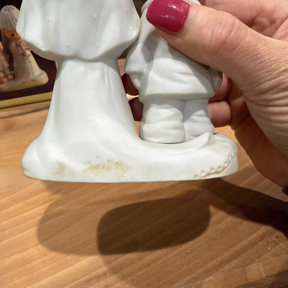 Precious Moments Cream Bride and Groom Wedding Figurine Cake Topper
